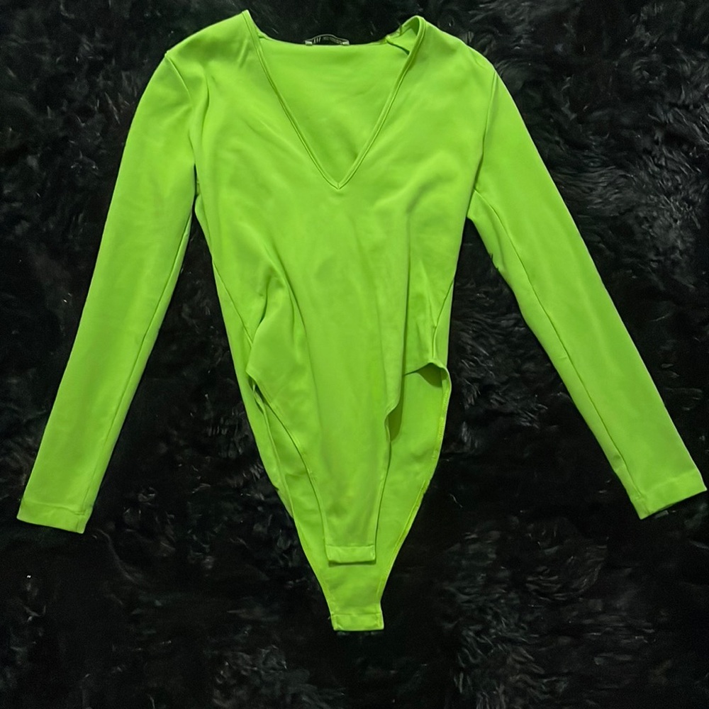 Zara green bodysuit